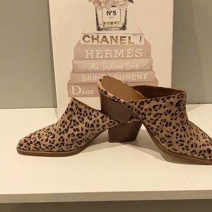 Women’s Size 8 Leopard Print Mules Never Worn